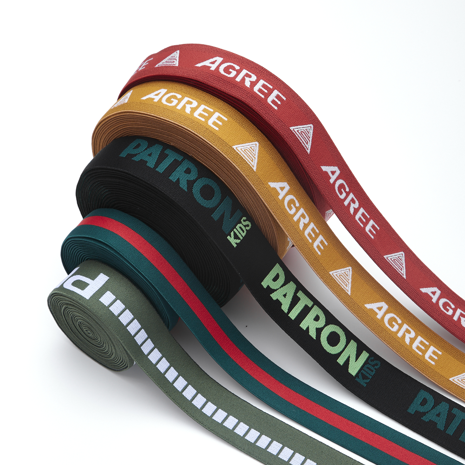 Shuangchang high-elastic letter trousers with multi-color personalized pattern webbing, a fashionable choice for sports and leisure trousers