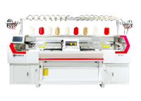 Three-system computerized flat knitting machine