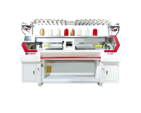 Single and double system computerized flat knitting machine