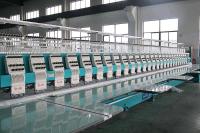 Flat embroidery machine with 9 hooks and 26 heads