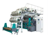Sandwich spacer double needle bed warp knitting machine