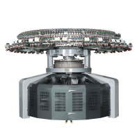 Double-sided open-width knitting machine
