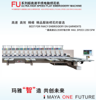 Ultra-high speed computerized embroidery machine for flat embroidery