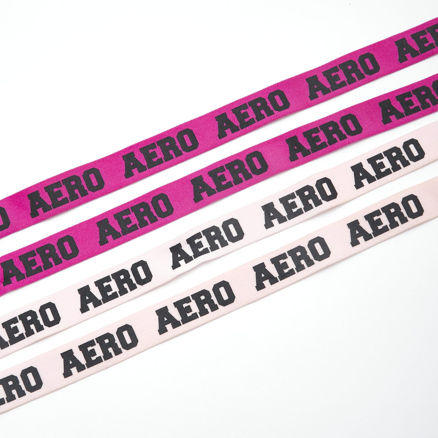 Shuangchang high-elastic letter trousers headband AERO personalized webbing, pink and rice two-color trendy waist is preferred